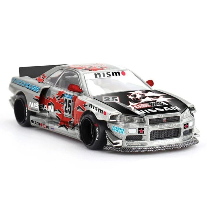 NISSAN SKYLINE GT-R (R34) KAIDO STAR RACING V1 - Mini GT & Kaido★House 1/64 - KHMG197 Passion Diecast