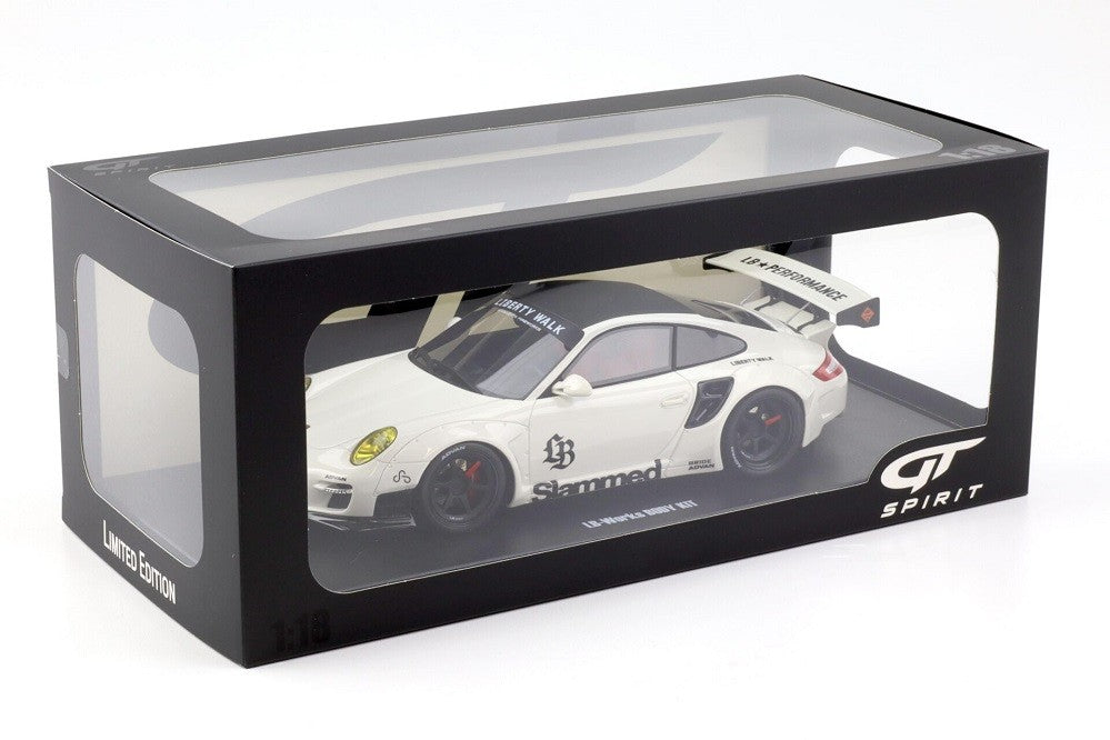 Porsche 911 997 Turbo LB-Works Liberty Walk white - 1/18 - GT SPIRIT - GT958 Passion Diecast