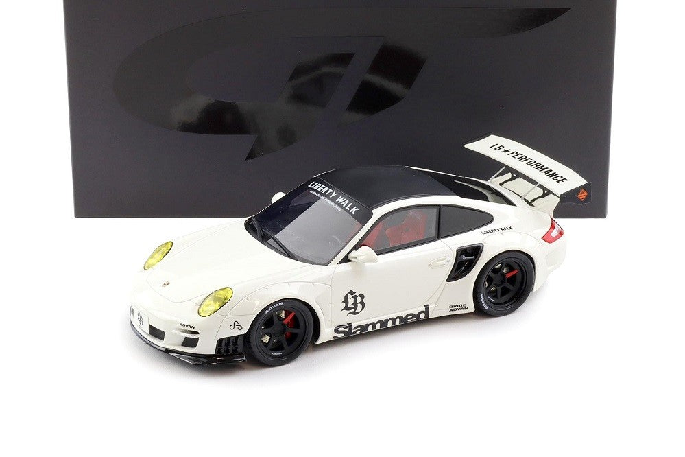 Porsche 911 997 Turbo LB-Works Liberty Walk white - 1/18 - GT SPIRIT - GT958 Passion Diecast