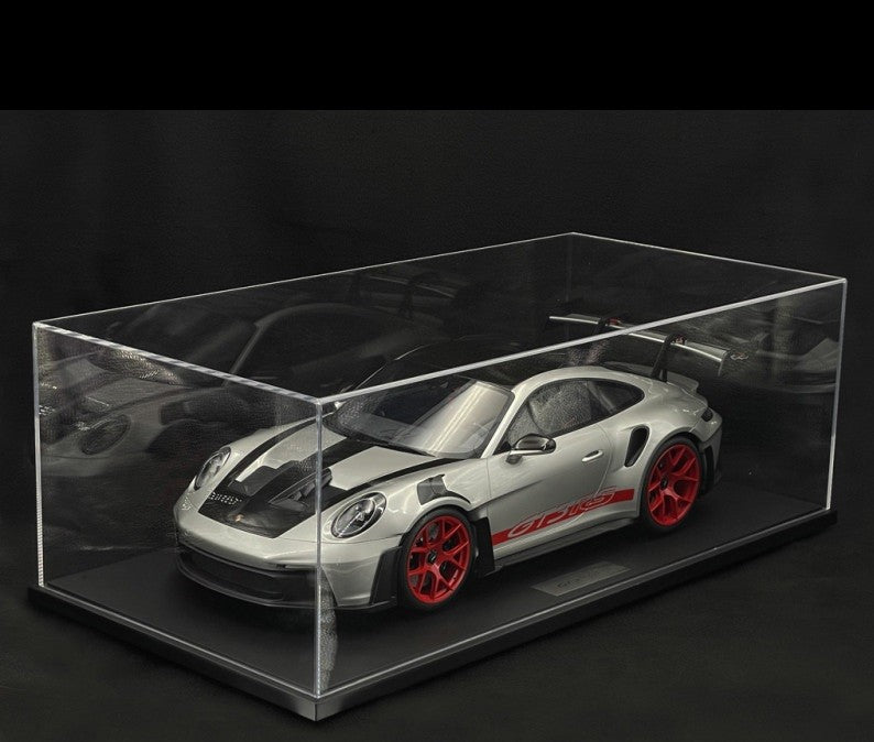 Porsche 911 GT3 RS Type 992.1 2022 Weissach Package Silver GT / Red Stripes - 1/8 - GT SPIRIT - GTS802001 Passion Diecast