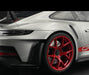 Porsche 911 GT3 RS Type 992.1 2022 Weissach Package Silver GT / Red Stripes - 1/8 - GT SPIRIT - GTS802001 Passion Diecast