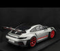 Porsche 911 GT3 RS Type 992.1 2022 Weissach Package Silver GT / Red Stripes - 1/8 - GT SPIRIT - GTS802001 Passion Diecast