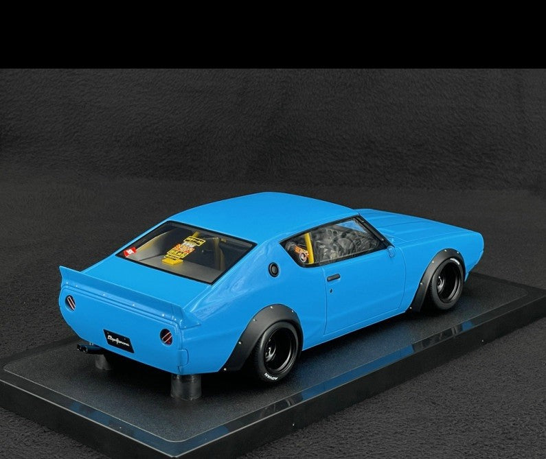 Nissan Skyline 2000 GT-R KPGC110 LB-Works 2024 Blue - OTTO - 1/18 - OT1210 Passion Diecast 