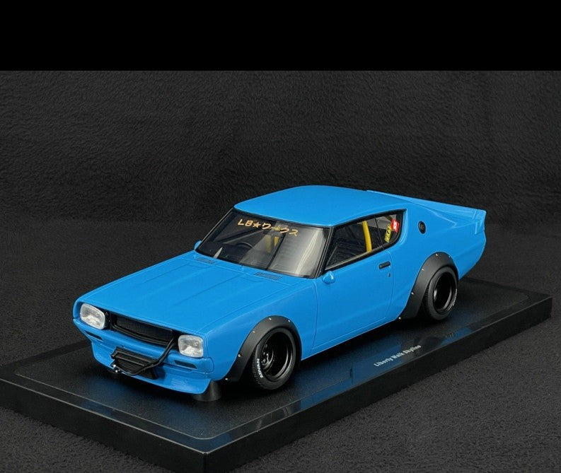 Nissan Skyline 2000 GT-R KPGC110 LB-Works 2024 Blue - OTTO - 1/18 - OT1210 Passion Diecast 