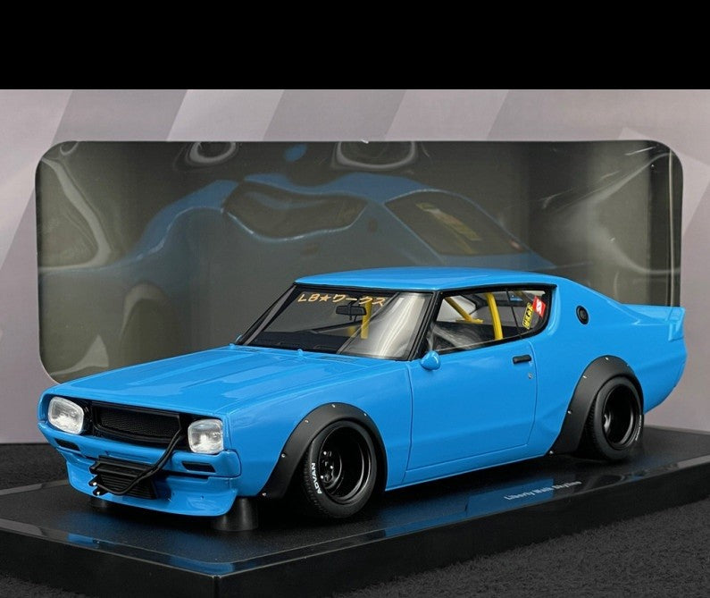 Nissan Skyline 2000 GT-R KPGC110 LB-Works 2024 Blue - OTTO - 1/18 - OT1210 Passion Diecast 