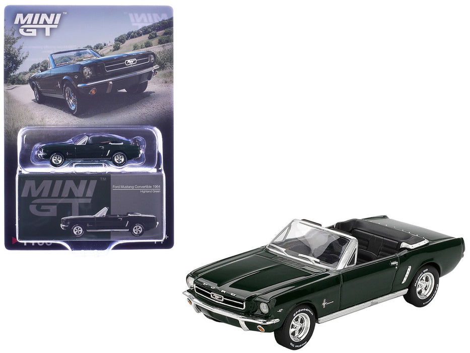 Ford Mustang Convertible 1964 - Highland Green - Mini GT - 1:64 - MGT01166 Passion Diecast