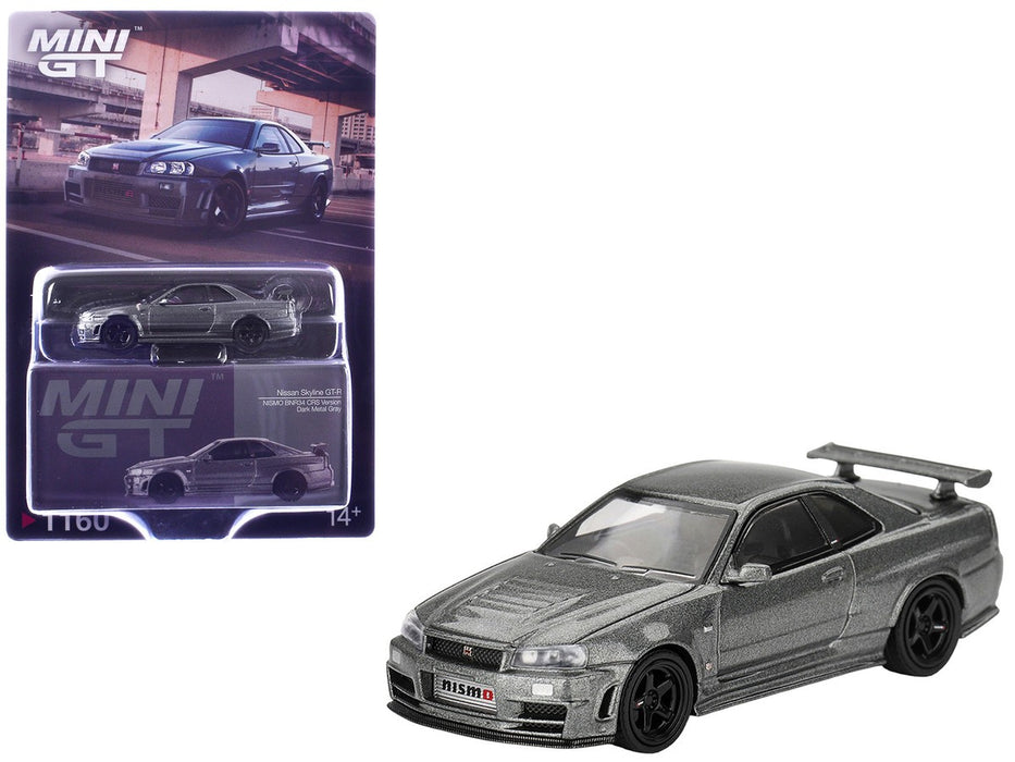 Nissan Skyline GT-R Dark Metal Gray (NISMO BNR34 CRS Version) - Mini GT - 1:64 - MGT01160 Passion Diecast