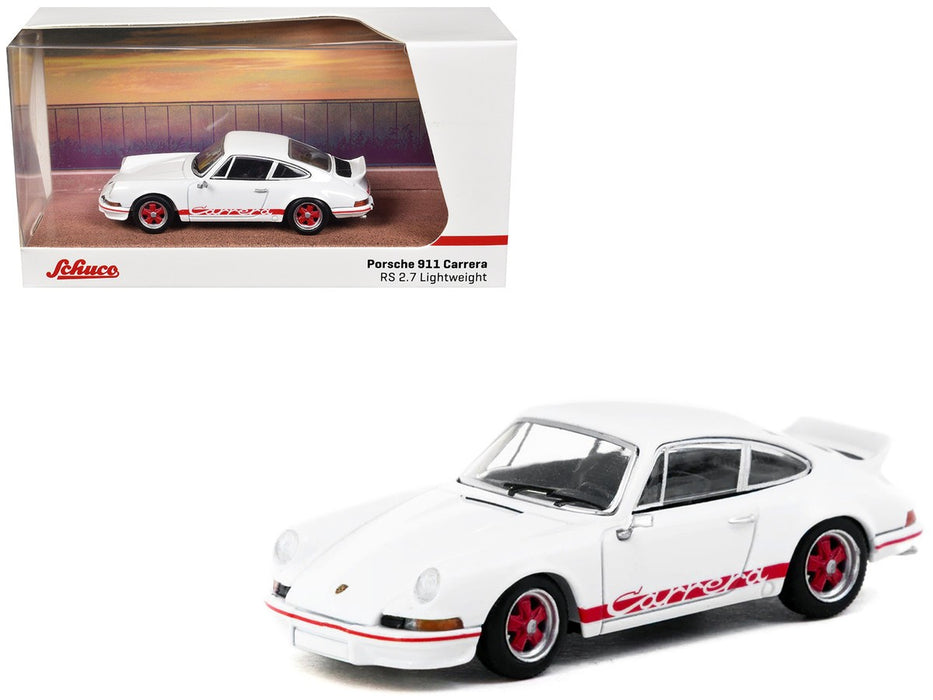 Porsche 911 Carrera RS 2.7 Lightweight - White/Red - Tarmac Works - 1/64 - T64S-023-WR Passion Diecast