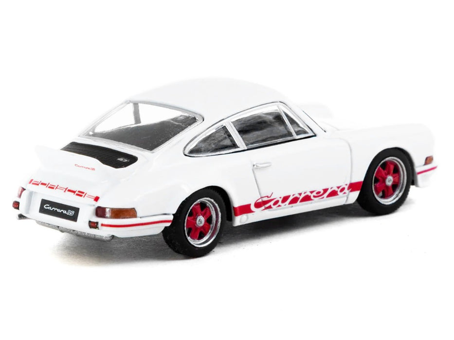 Porsche 911 Carrera RS 2.7 Lightweight - White/Red - Tarmac Works - 1/64 - T64S-023-WR Passion Diecast