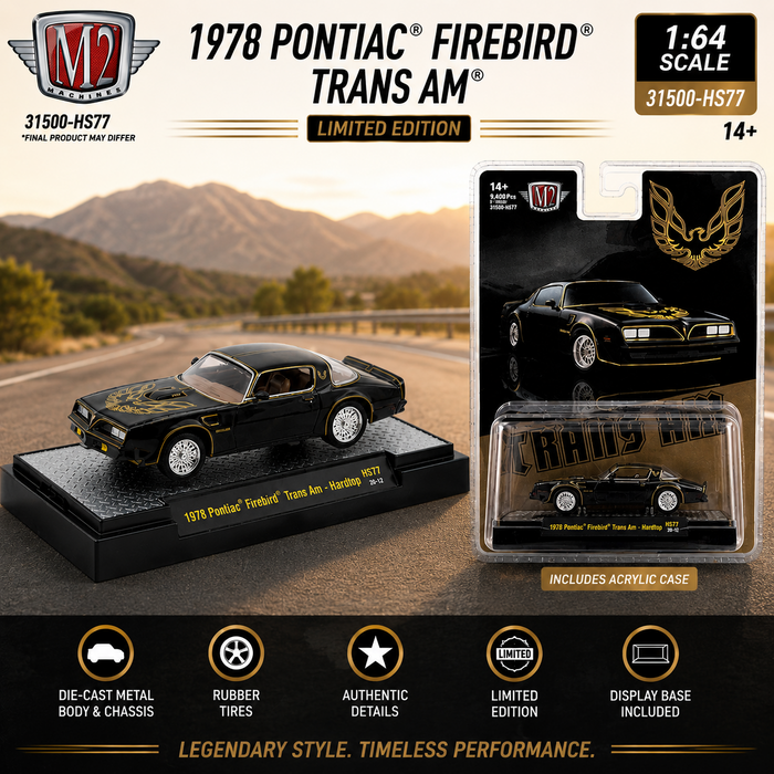 1978 Pontiac Trans Am Firebird Special Edition - Black - M2 Machine - 1:64 - 31500-HS77