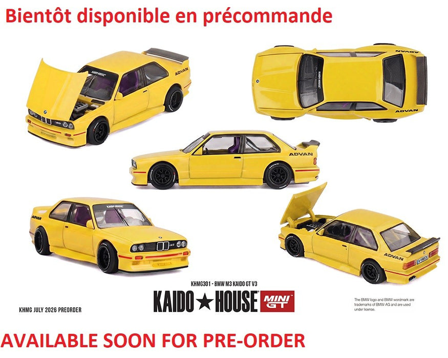 BMW M3 Kaido GT V3 ADVAN - Yellow - Mini GT & Kaido★House 1/64 - KHMG301 Passion Diecast