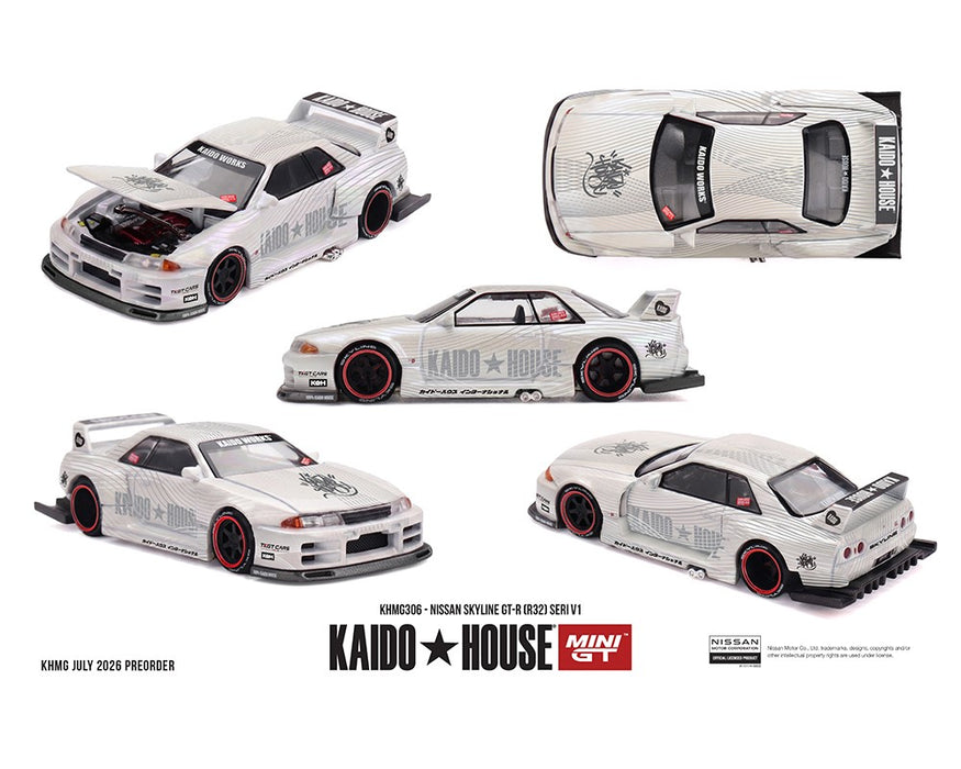 Nissan Skyline GT-R (R32) SERI V1 - Mini GT & Kaido★House 1/64 - KHMG306 Passion Diecast