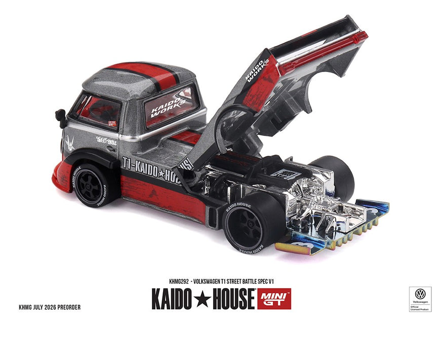 Volkswagen T1 Street Battle Spec V1 - Mini GT & Kaido★House 1/64 -  KHMG292 Passion Diecast