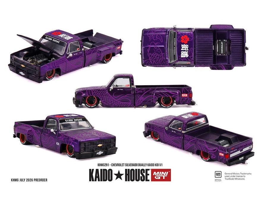 Chevrolet Silverado Dually KAIDO Koi V1 - Mini GT & Kaido★House 1/64 - KHMG291 Passion Diecast