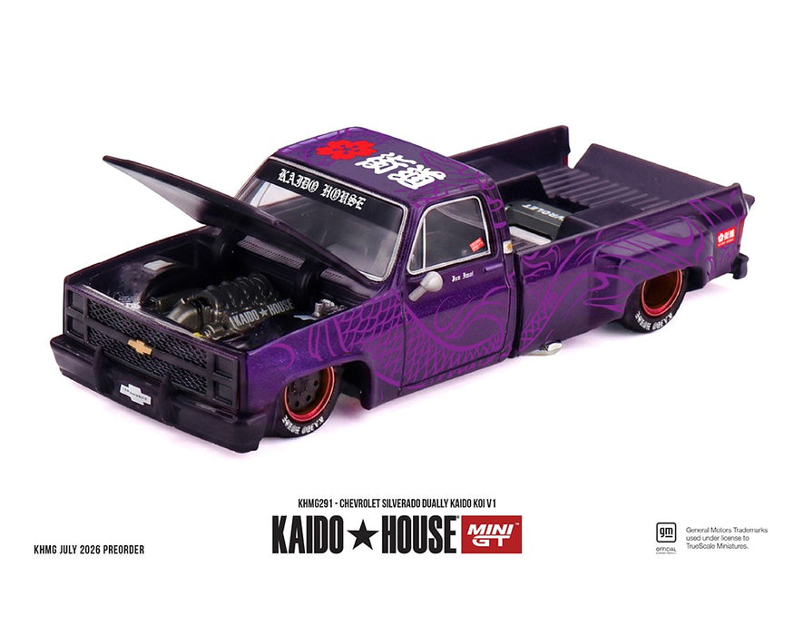 Chevrolet Silverado Dually KAIDO Koi V1 - Mini GT & Kaido★House 1/64 - KHMG291 Passion Diecast