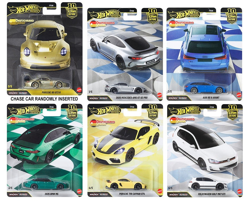 Car Culture 10th Anniversary 2026 - DEUTSCHLAND DESIGN - Release W Set Of 10 Cars - Hot Wheels 1:64 - FPY86-961W