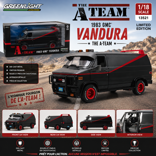 1/18 The A-Team (1983-87 TV Series) - 1983 GMC Vandura 13521 greenlight passion diecast