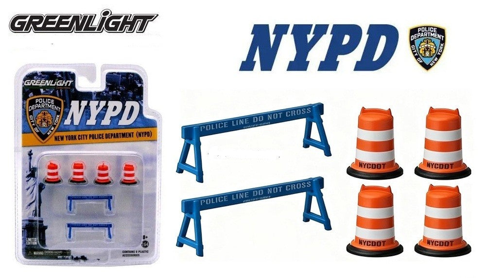 NYPD Road Accessory Pack Series 1  -  Greenlight 1/64 - 13068