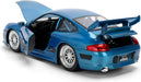 Porsche 911 GT3 RS with Color Blue Brush Finish - Fast & Furious 25 Years - Jada 1/24 - 37819 Passion Diecast