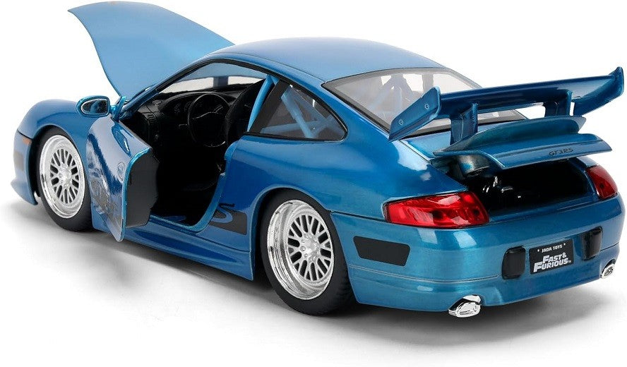 Porsche 911 GT3 RS with Color Blue Brush Finish - Fast & Furious 25 Years - Jada 1/24 - 37819 Passion Diecast