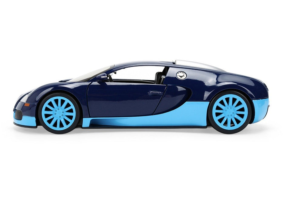 2011 Bugatti Veyron Black Dark Blue with Light Blue Accents - Hyper-Spec - Jada 1/24 - 37643
