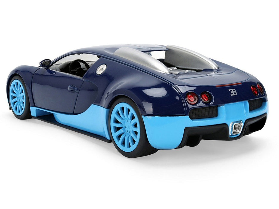 2011 Bugatti Veyron Black Dark Blue with Light Blue Accents - Hyper-Spec - Jada 1/24 - 37643