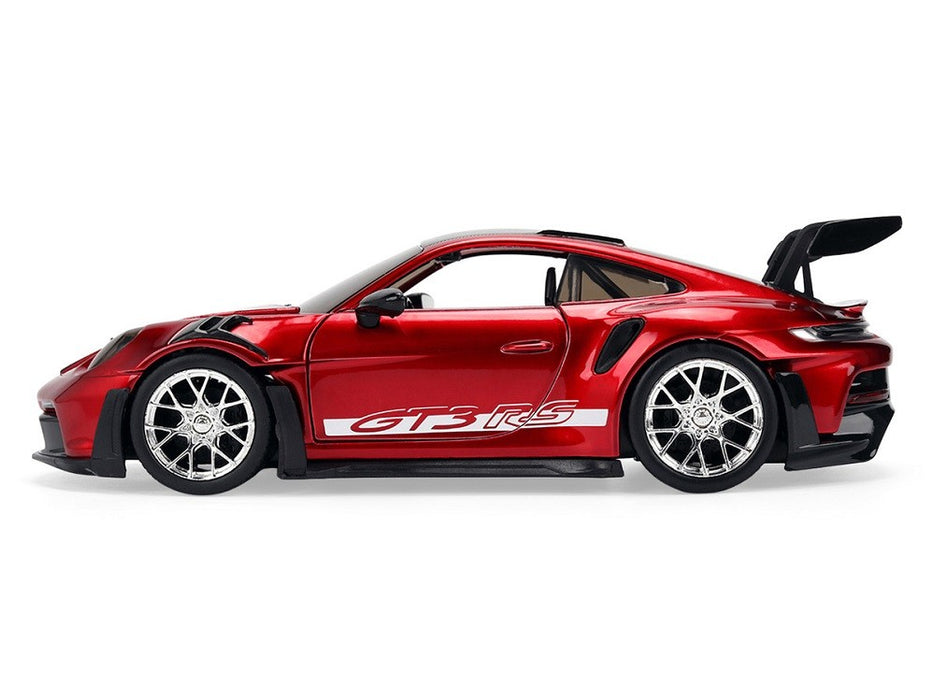 Porsche 911 (992) GT3 RS Red Chrome with Carbon Top and Hood Stripes - Hyper-Spec - Jada 1/24 - 37809