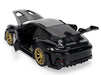 Porsche 911 (992) GT3 RS Black with Carbon Top and Hood Stripes and Gold Wheels - Hyper-Spec - Jada 1/24 - 37810