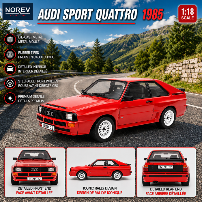 Audi Sport Quattro 1985 Red - Norev - 1:18 - 188319