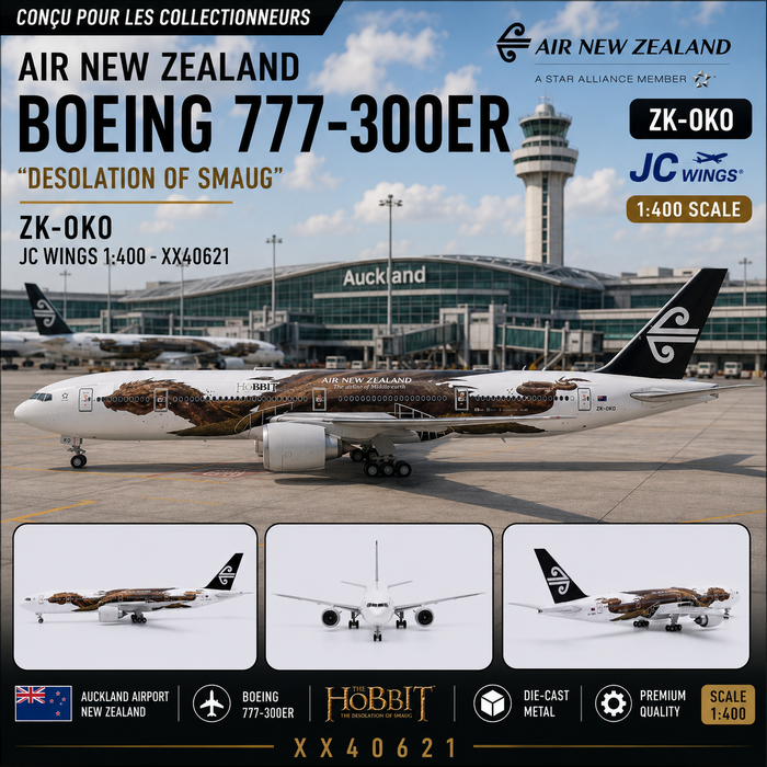 Air New Zealand Boeing 777-300ER "Desolation of Smaug" / ZK-OKO /  JC Wings / 1:400 / XX40621