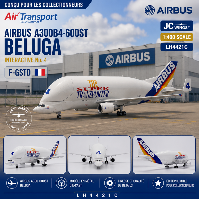 Air Transport International A300B4-600ST Beluga 4 Interactive / F-GSTD /  JC Wings / 1:400 / LH4421C