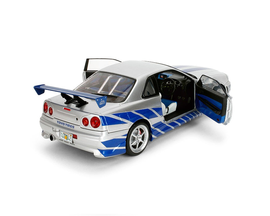 Fast & Furious Brians Nissan Skyline GT-R (R34) - Silver - Jada 1/18 - 37771 Passion DIecast