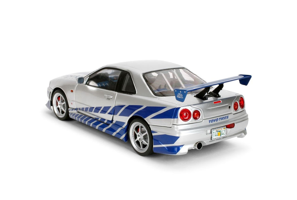 Fast & Furious Brians Nissan Skyline GT-R (R34) - Silver - Jada 1/18 - 37771 Passion DIecast