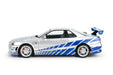 Fast & Furious Brians Nissan Skyline GT-R (R34) - Silver - Jada 1/18 - 37771 Passion DIecast