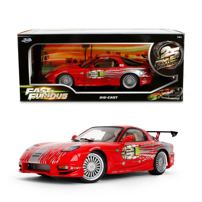 Fast & Furious Doms Mazda RX-7 - Red - Jada 1/18 - 38137 Passion DIecast
