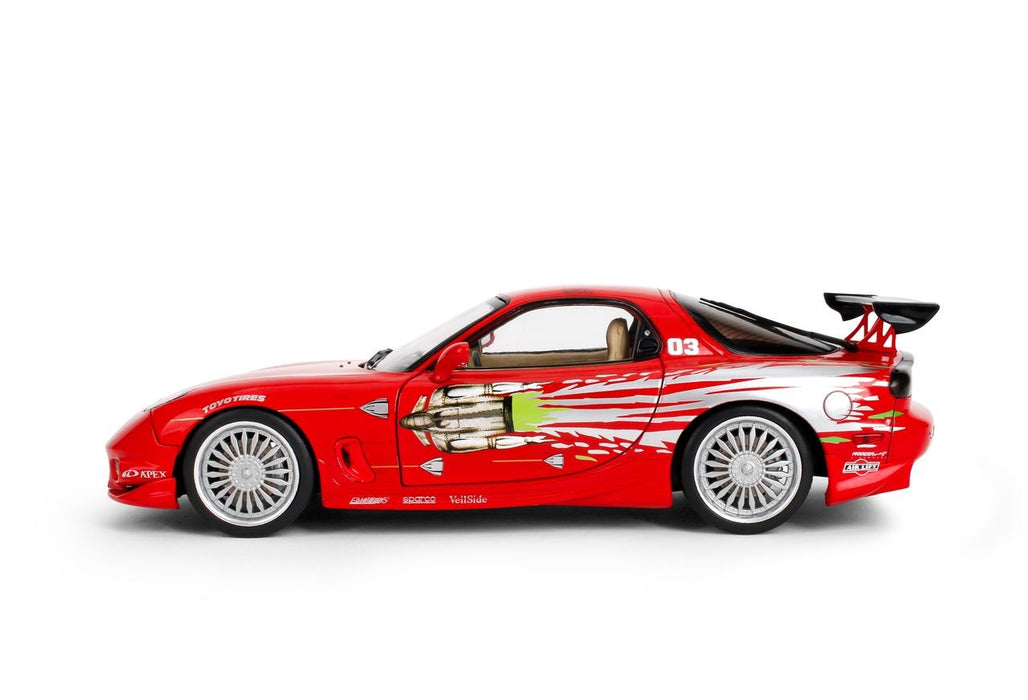 Fast & Furious Doms Mazda RX-7 - Red - Jada 1/18 - 38137 Passion DIecast