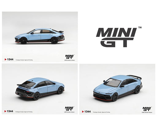 Hyundai Ioniq 6 N - Performance Blue Pearl - Korea Exclusives - Mini GT - 1:64 - MGT01344 Passion Diecast