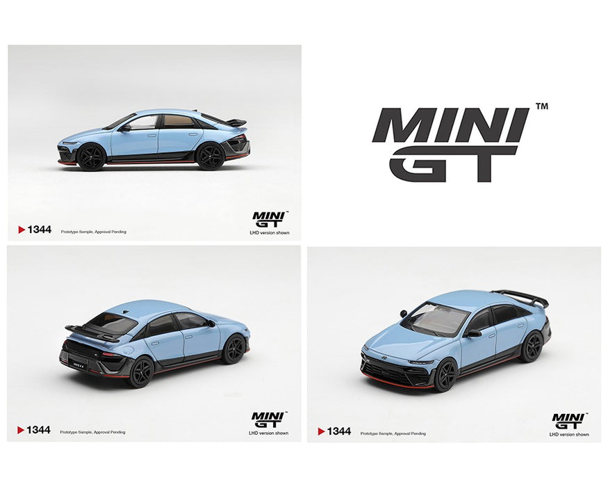 Hyundai Ioniq 6 N - Performance Blue Pearl - Korea Exclusives - Mini GT - 1:64 - MGT01344 Passion Diecast