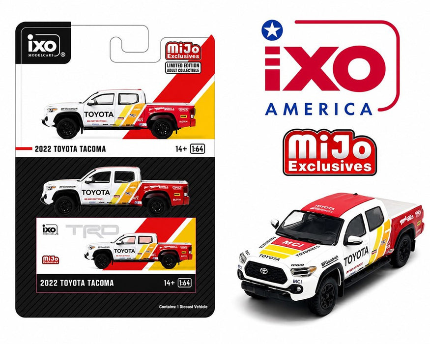 2022 Toyota Tacoma Racing TRD - White - IXO Models - 1:64 - IAPR1041 Passion Diecast