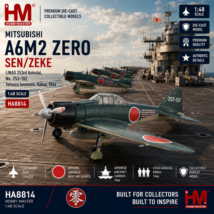 Mitsubishi A6M2 Zero  Sen Zeke  Tetsunzo Iwamoto Hobby Master HA8803
