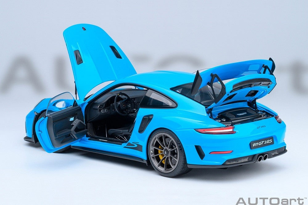 Porsche 911 (991.2) GT3 RS (Riviera Blue) - Autoart 1/18 - 78182 - Passion Diecast 