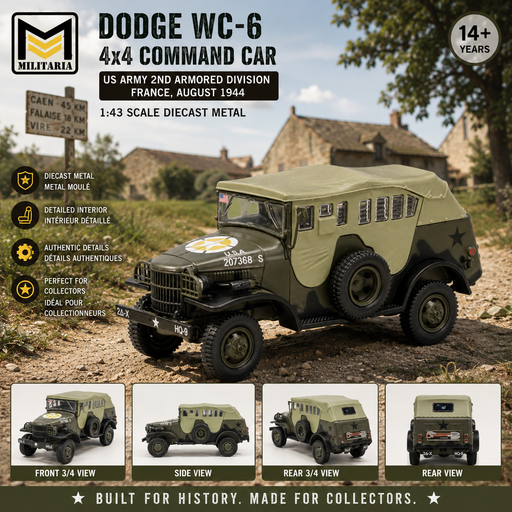 (Web only) Dodge WC 6 4x4 Command Car / US Army 2nd Armored Div, France, August 1944 / AFV 1:43 24219-44