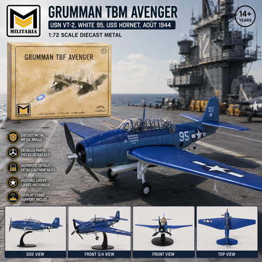 (Web only) Grumman TBM Avenger / USN VT-2, White 95, USS Hornet, August 1944 / AFV 1:72 24221-42