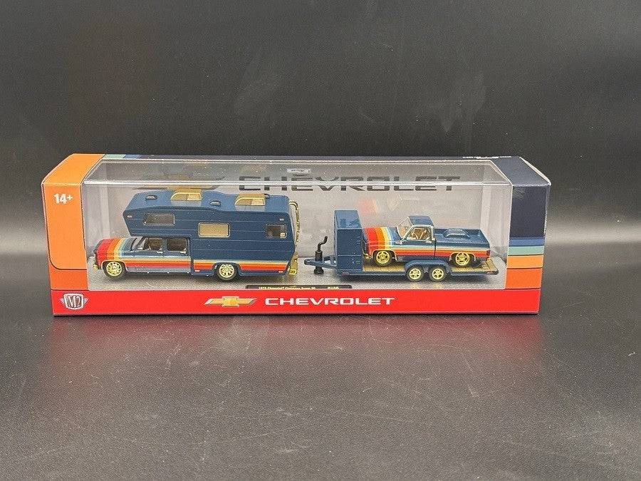 CHASE CAR 1975 Chevrolet Cheyenne Super 30 & 1978 Chevrolet C10 Silverado - M2 1/64 - 36000-100 BGR Psssion Diecast