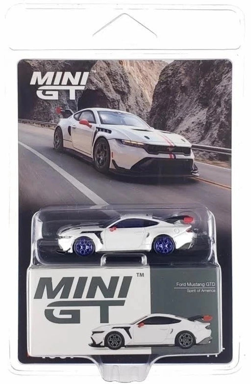 CHASE CAR Ford Mustang GTD Spirit of America - Blanc - Mini GT - 1:64 - MGT01097GR Passion Diecast