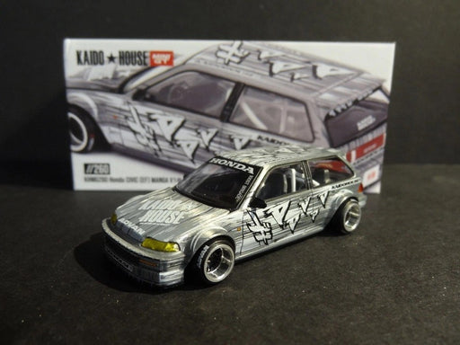 CHASE CAR Honda Civic (EF) Kaido Manga V1 - Mini GT & Kaido★House 1/64 - KHMG260GR Passion Diecast