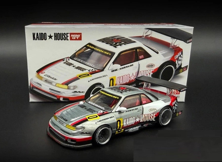 CHASE CAR Nissan Silvia S13-R Circuit Spec V1 - Mini GT & Kaido★House 1/64 - KHMG251GR Passion Diecast