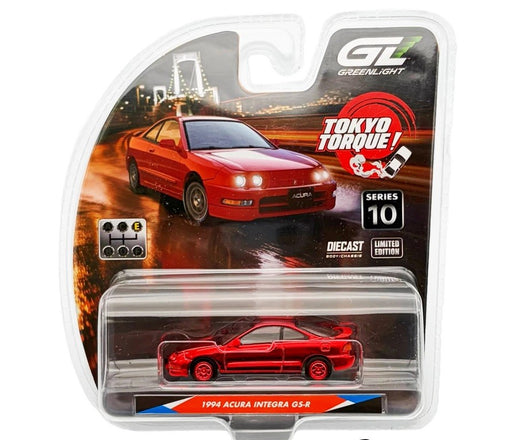 CHASE CAR 1994 Acura Integra GS-R in Milano Red - Mexican Military - Tokyo Torque Series 10 - 1/64 Greenlight - 235110 EGR