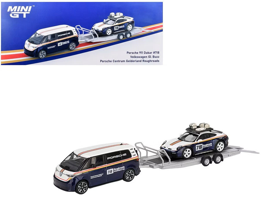 Porsche 911 Dakar / Volkswagen ID. Buzz Porsche Centrum Gelderland Roughroads Set - Mini GT - 1:64 - MGTS0019