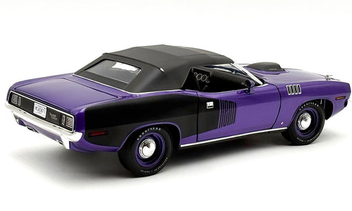1971 Plymouth HEMI Cuda Convertible in Plum Crazy Purple and Black - MCACN - ACME - 1/18 - A1806141 Passion Diecast 